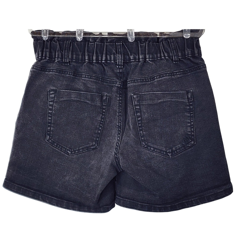 Indigo Rein Denim Shorts 9 Black High Rise Edgy Boho Acid‎ Wash Grunge Festival - Picture 5 of 7